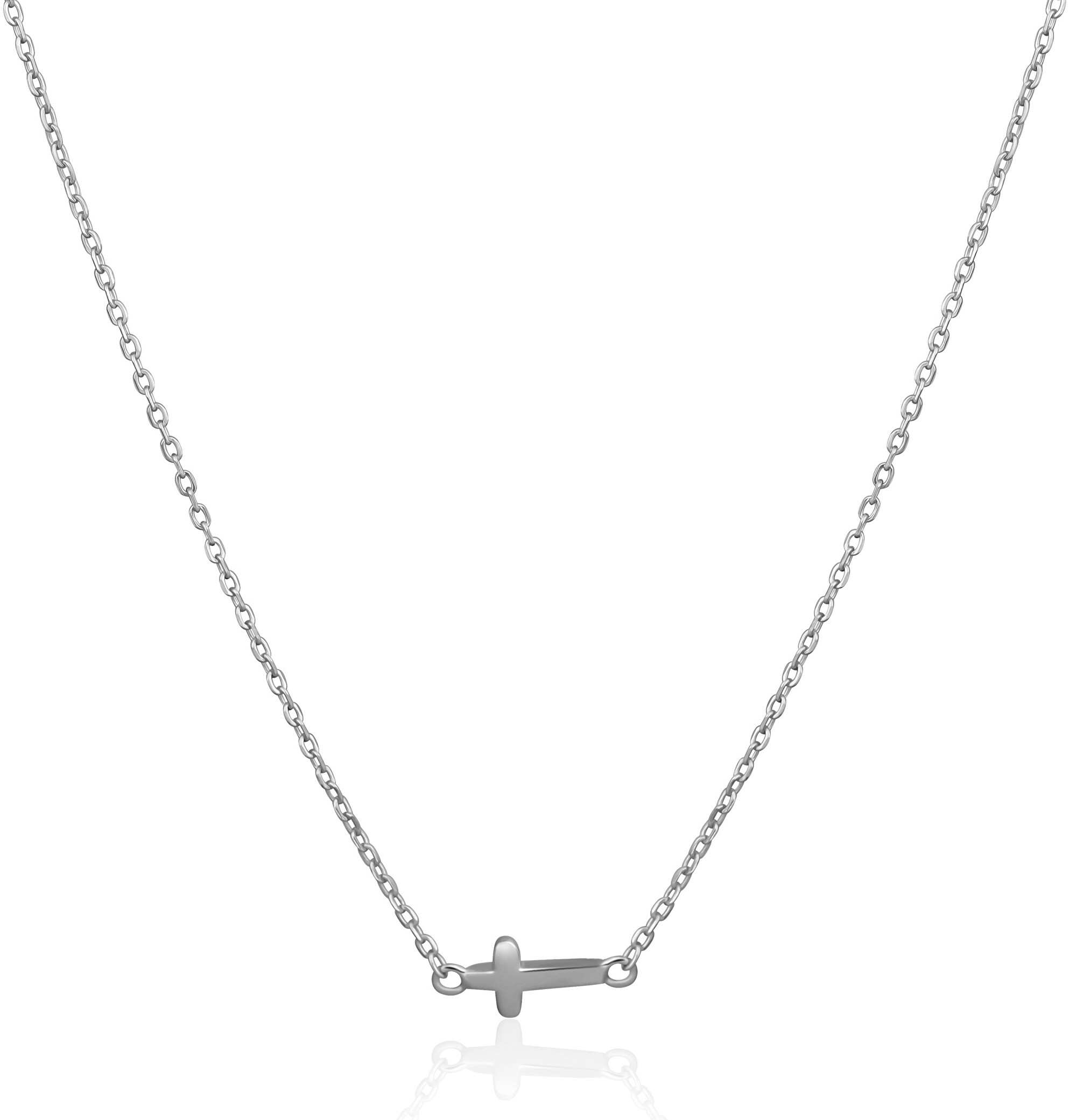 JVD Strieborný náhrdelník s krížikom SVLN0450XH20045