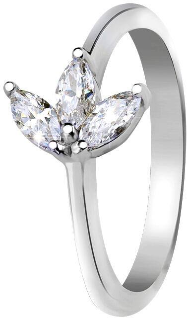 JVD Stříbrný prsten s krystaly SVLR0286SI7BI 57 mm