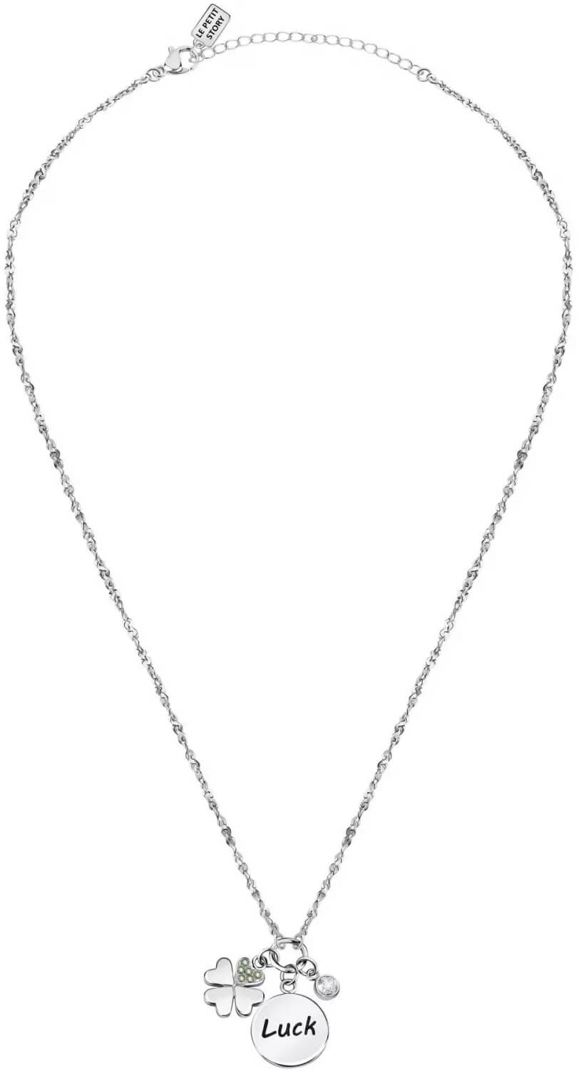 La Petite Story Dámský ocelový náhrdelník s přívěsky pro štěstí Friendship LPS05ARR63