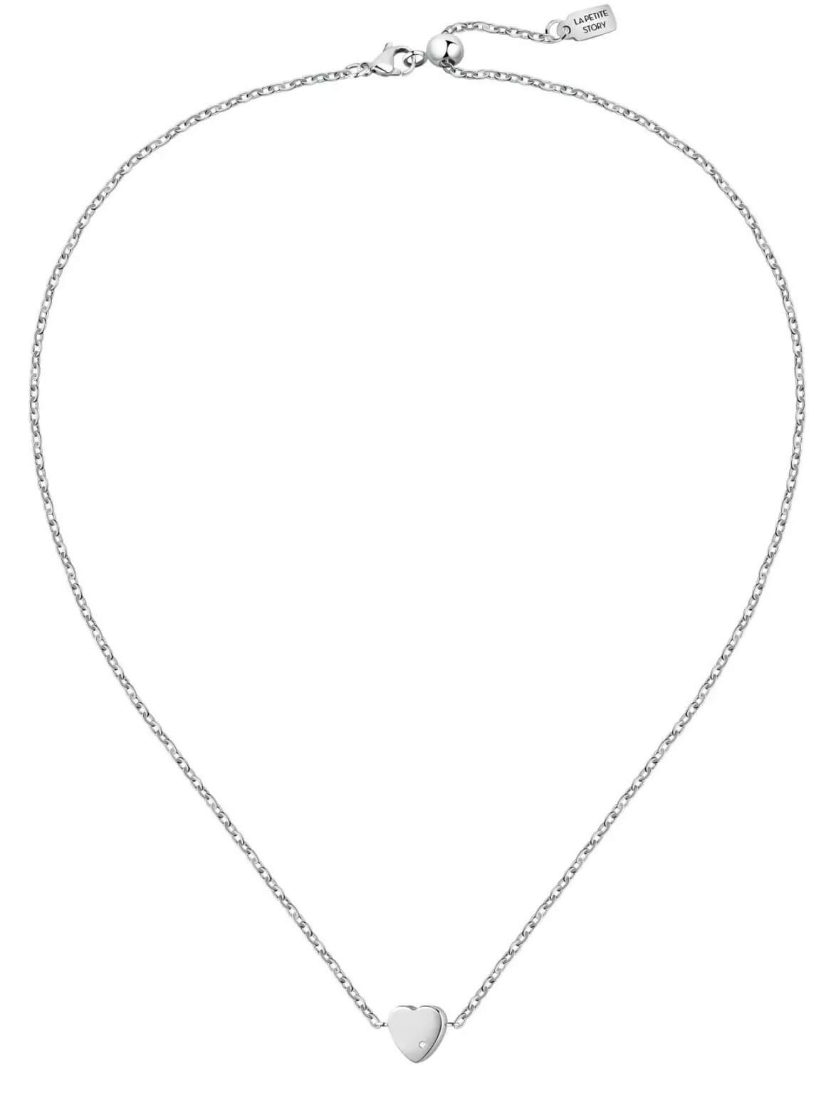 La Petite Story Romantický ocelový náhrdelník s krystalem Love LPS10ASD08