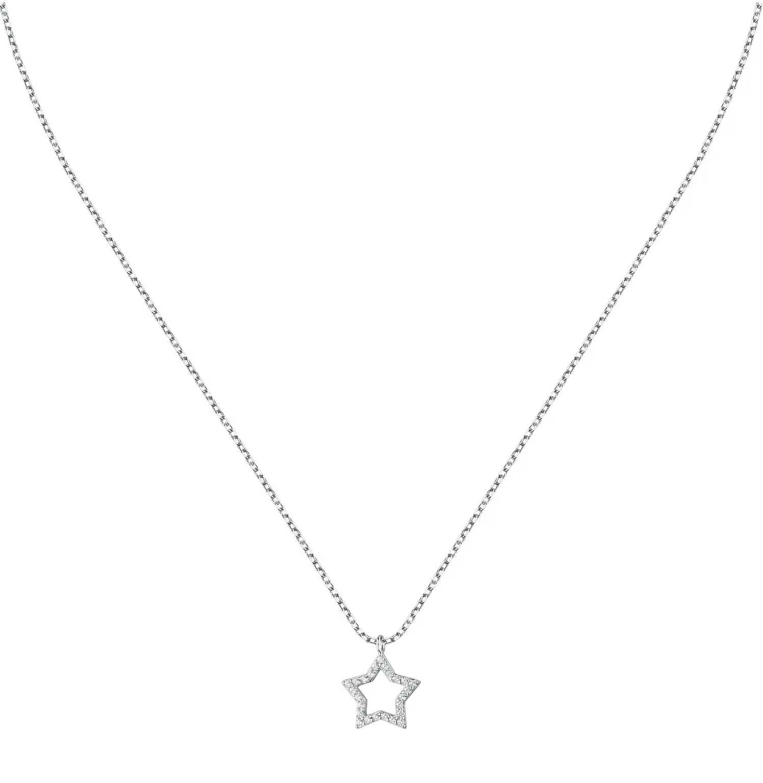 La Petite Story Slušivý stříbrný náhrdelník s hvězdičkou Silver LPS10AWV14