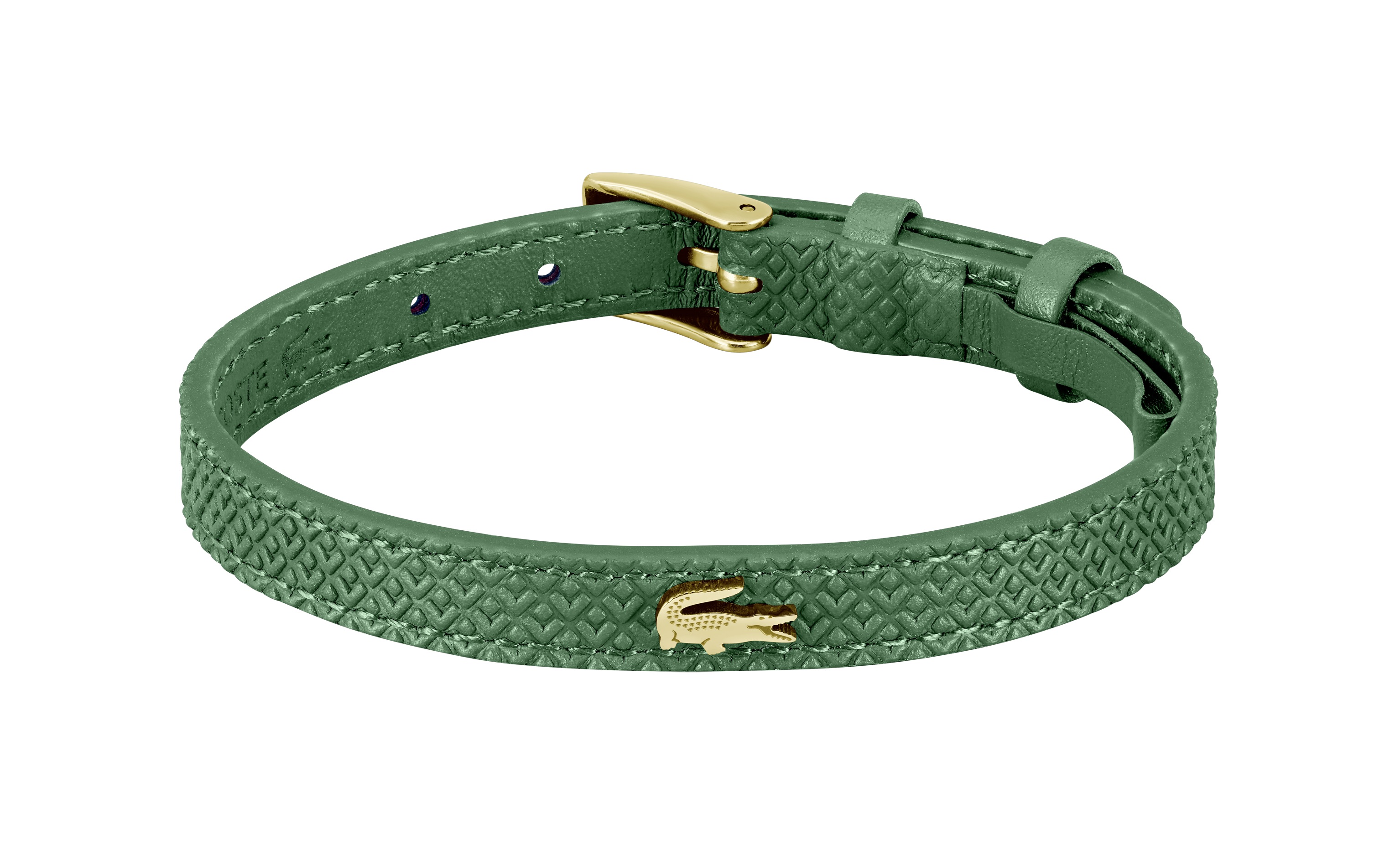 Lacoste Elegantní zelený kožený náramek Lacoste 12.12 2040391