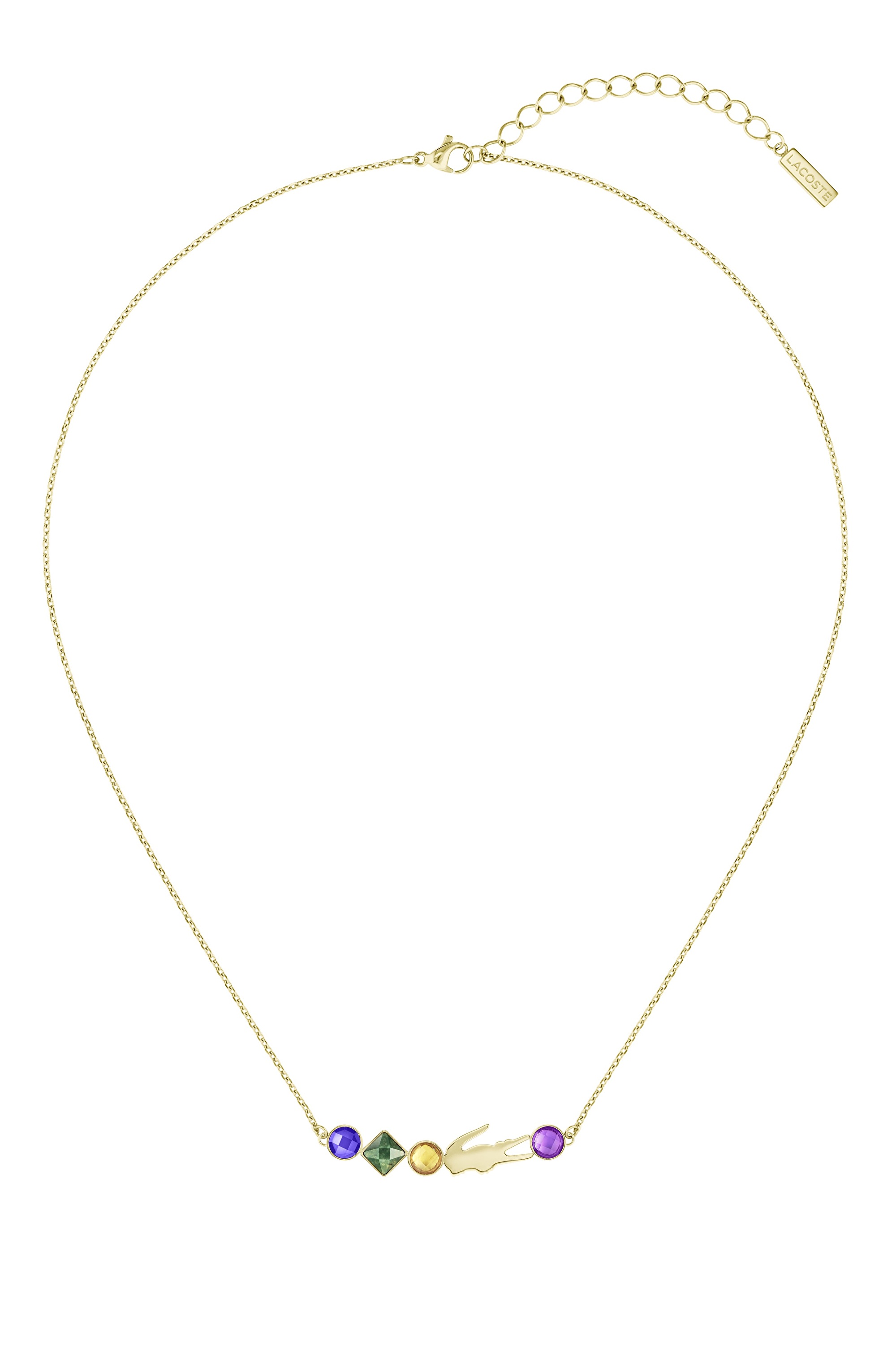 Lacoste Módní pozlacený náhrdelník s krokodýlem Deva 2040360