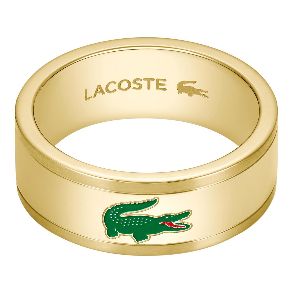 Lacoste Pozlátený prsteň pre mužov Arthor 2040496 62 mm