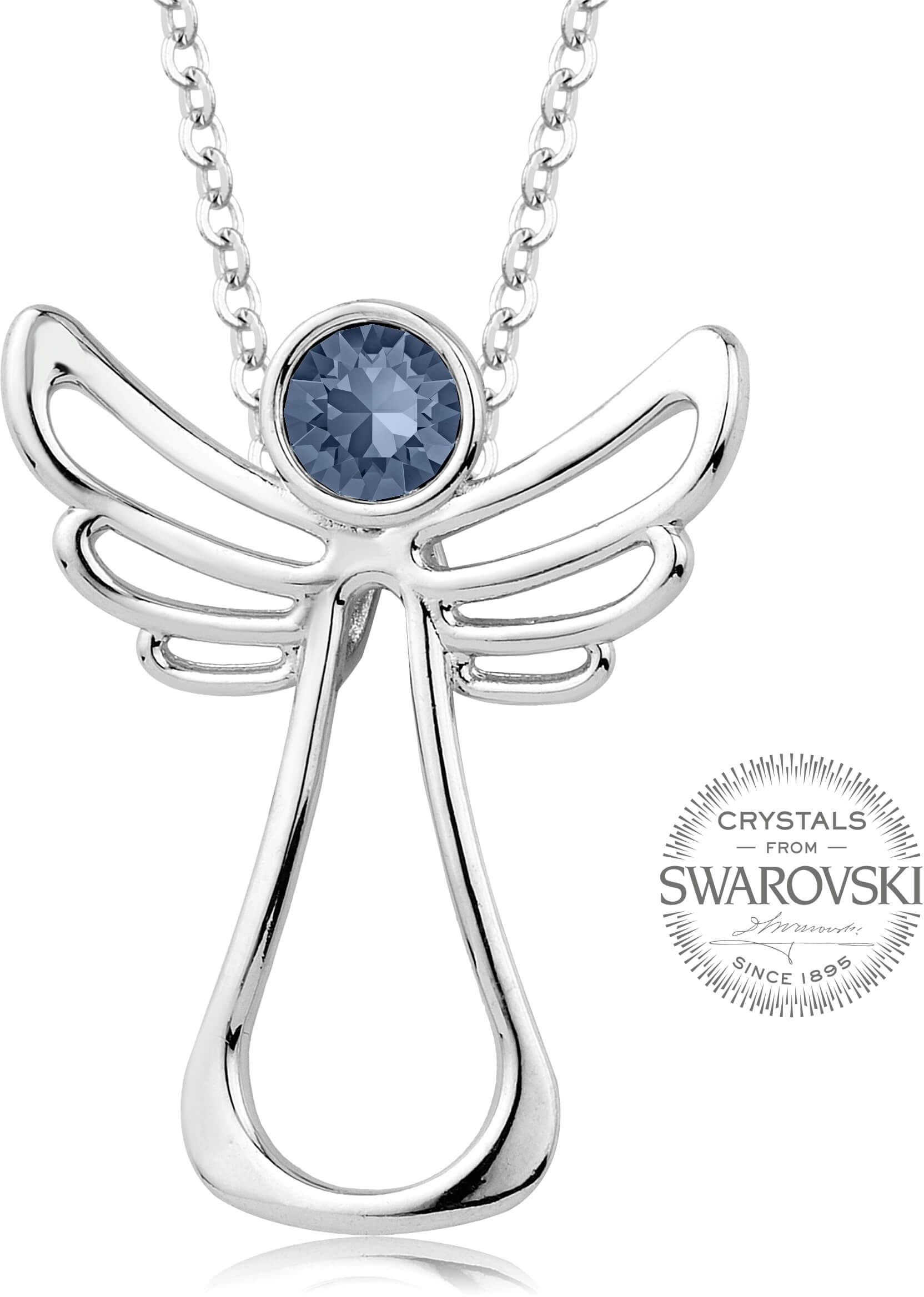 Levien Náhrdelník s modrošedým krystalem Guardian Angel