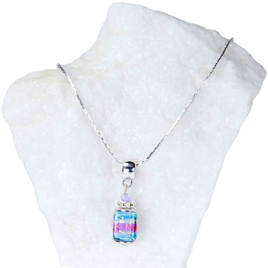 Lampglas Elegantní dámský náhrdelník Vivienne s perlou Lampglas s ryzím stříbrem NSA22