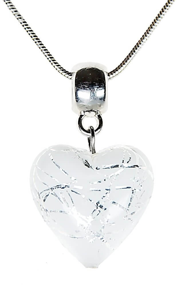Lampglas Elegantný náhrdelník Pearl Symphony s perlou Lampglas s rýdzim striebrom NLH2