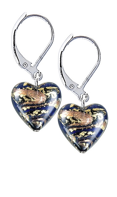 Lampglas Magické náušnice Egyptian Heart s 24karátovým zlatem v perlách Lampglas ELH26