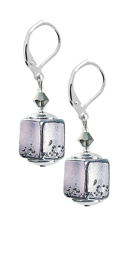 Lampglas Romantické náušnice Delicate Pink z perel Lampglas ECU40