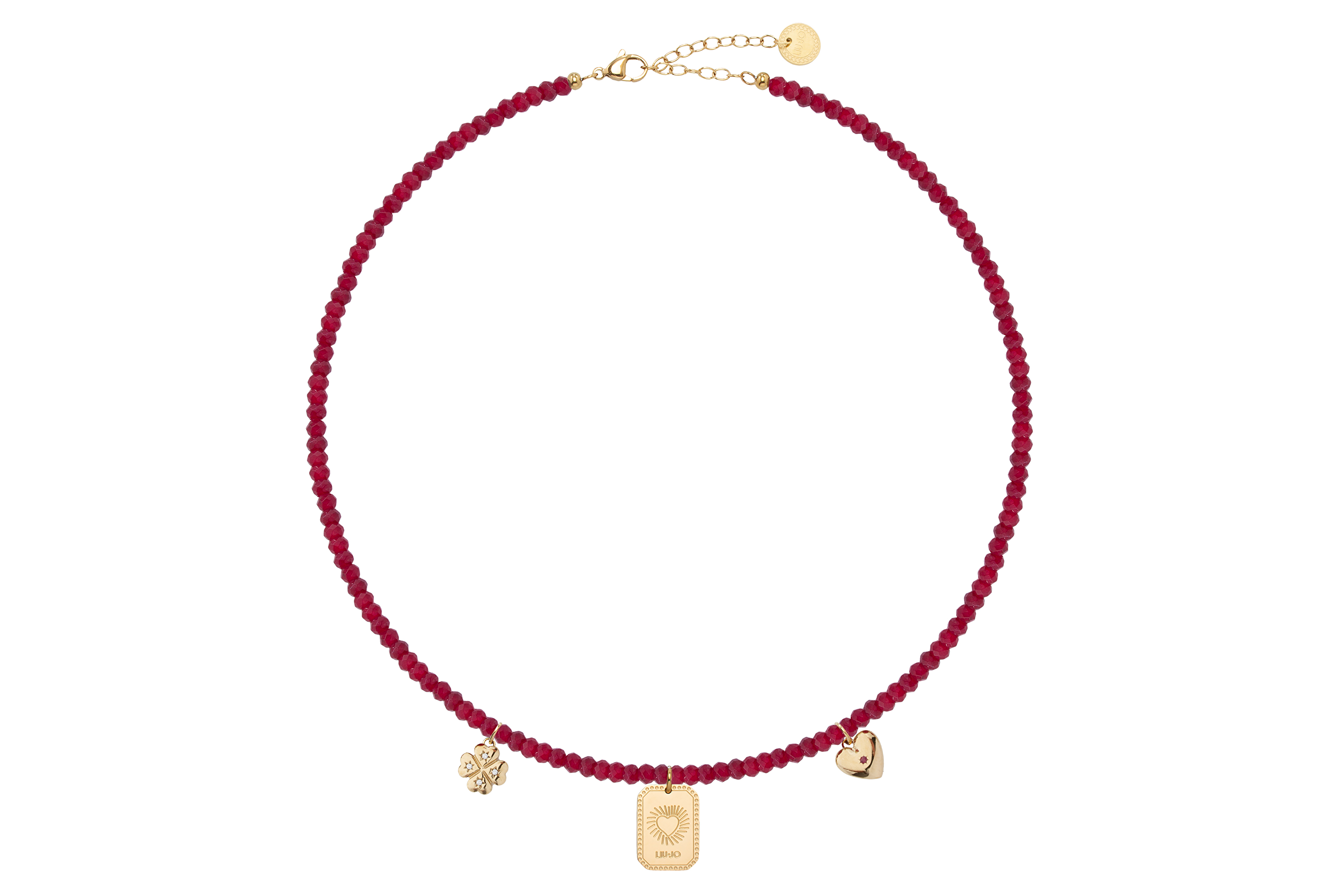 Liu Jo Červený korálkový náhrdelník z oceli Icones LJ3154
