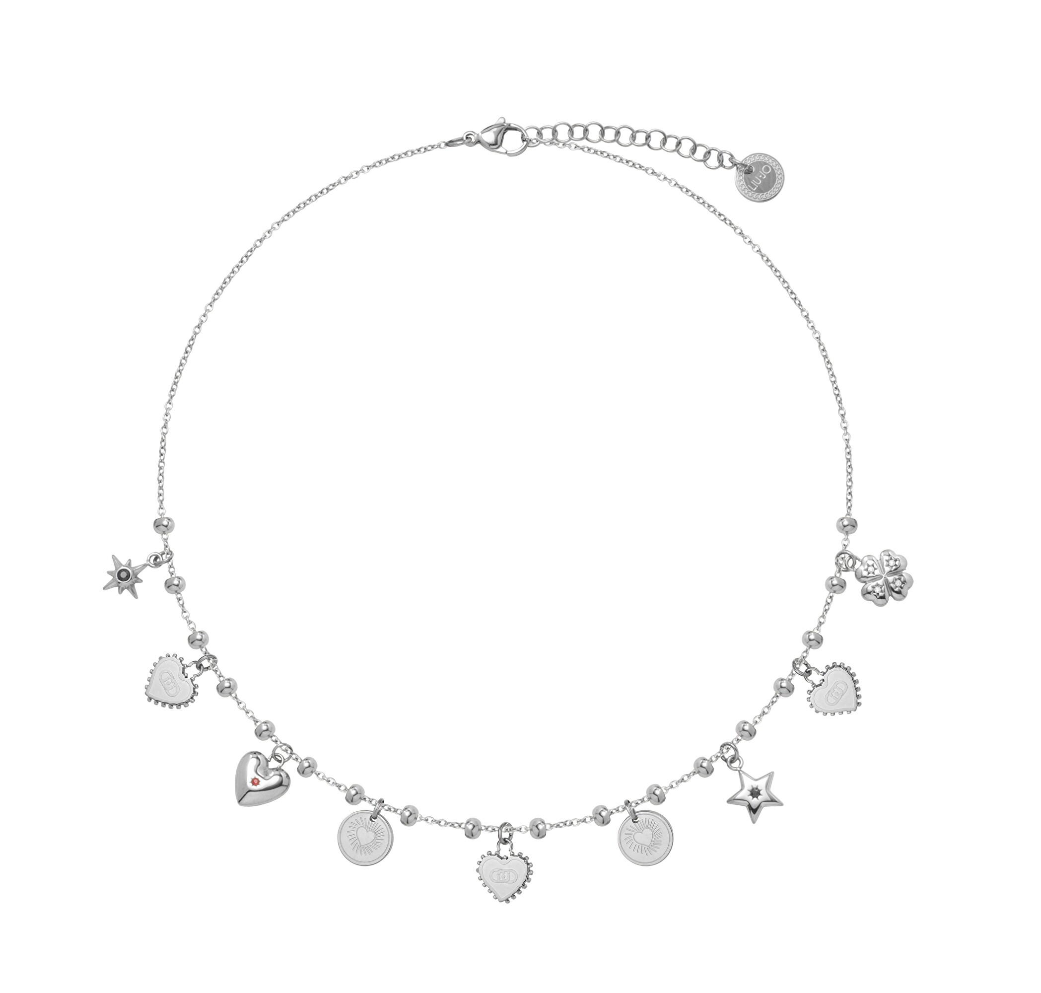 Liu Jo Dámský ocelový náhrdelník s krystaly Icones LJ3161