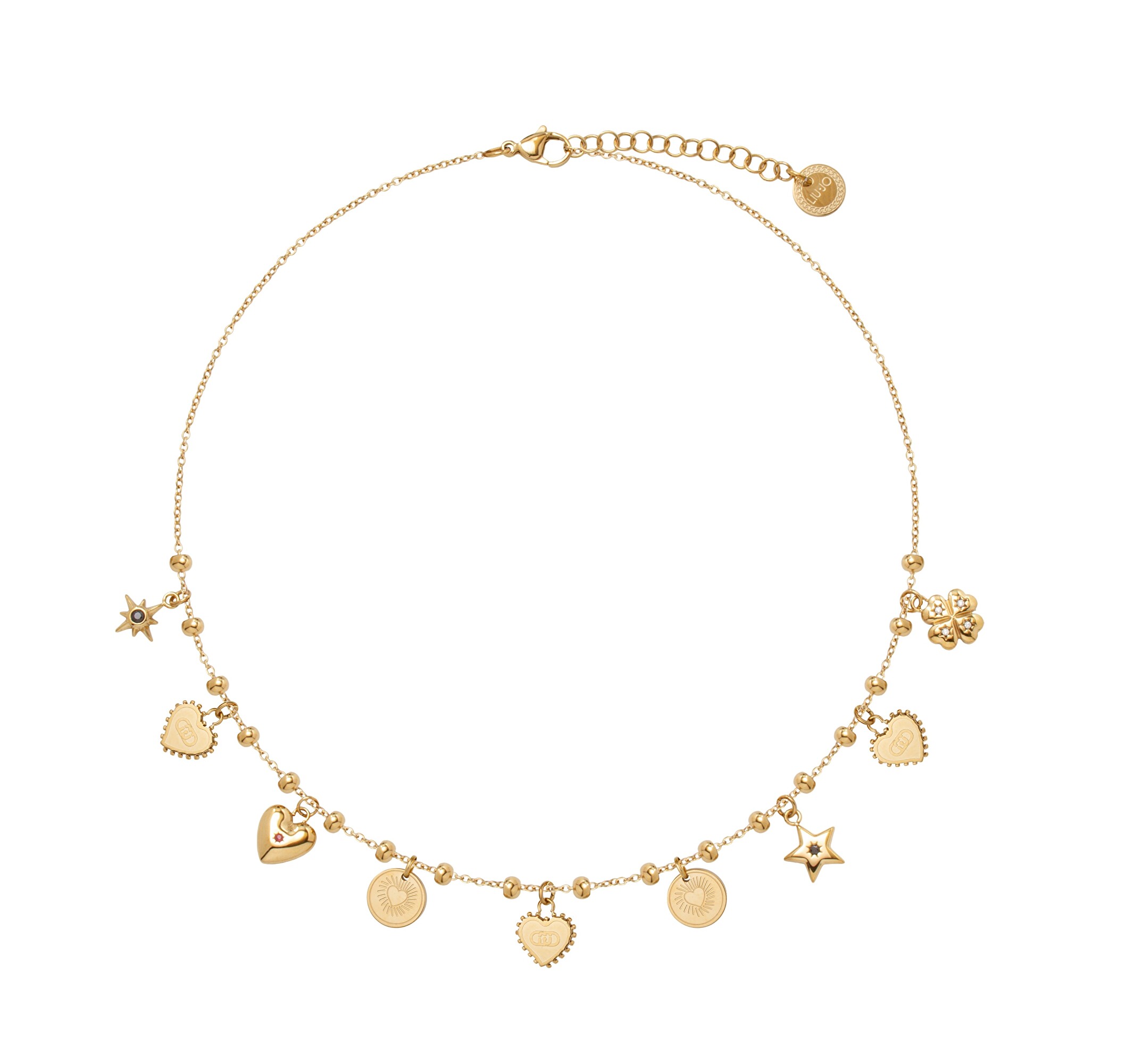 Liu Jo Dámský pozlacený náhrdelník s krystaly Icones LJ3162