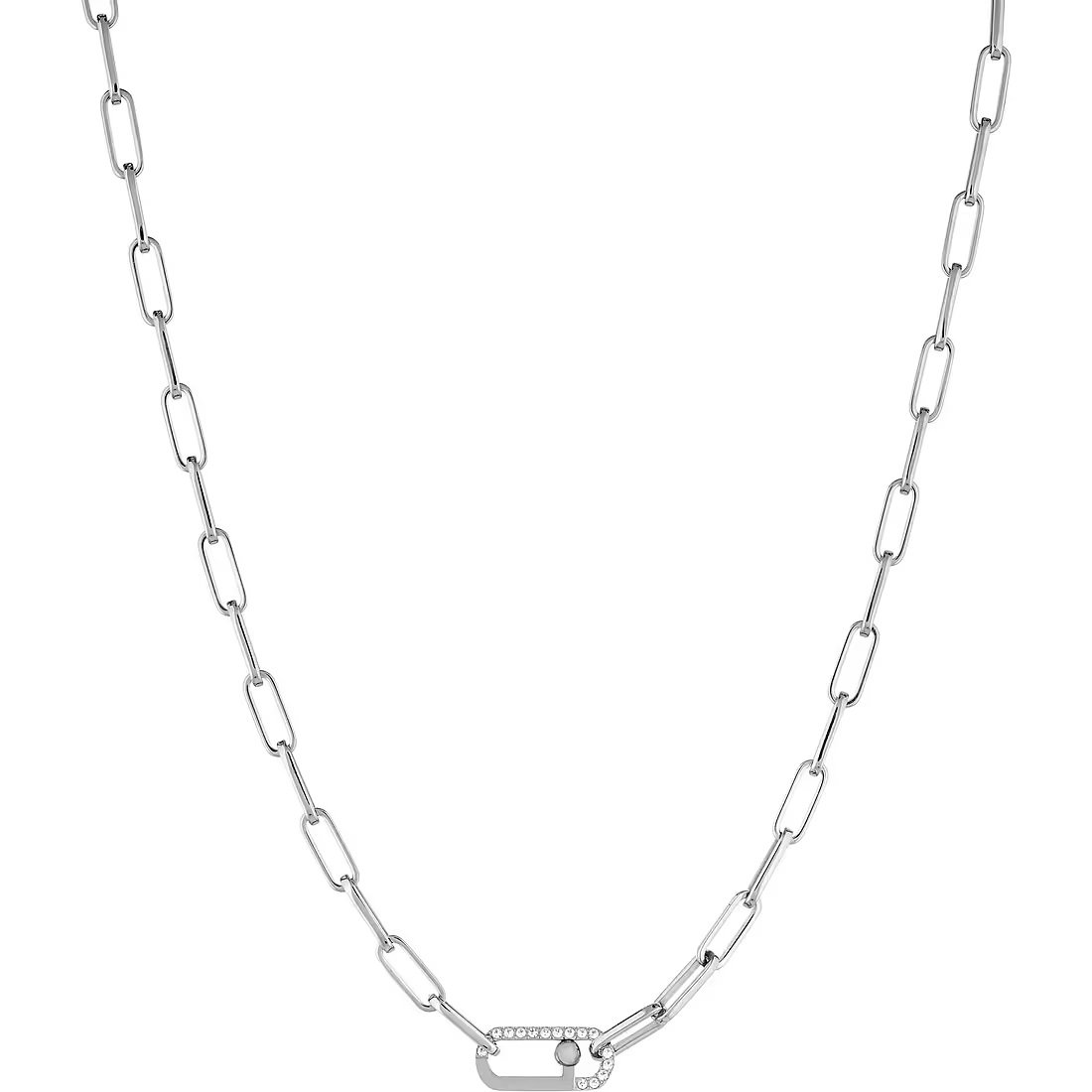 Levně Liu Jo Elegantní ocelový náhrdelník s krystaly Identity LJ1795