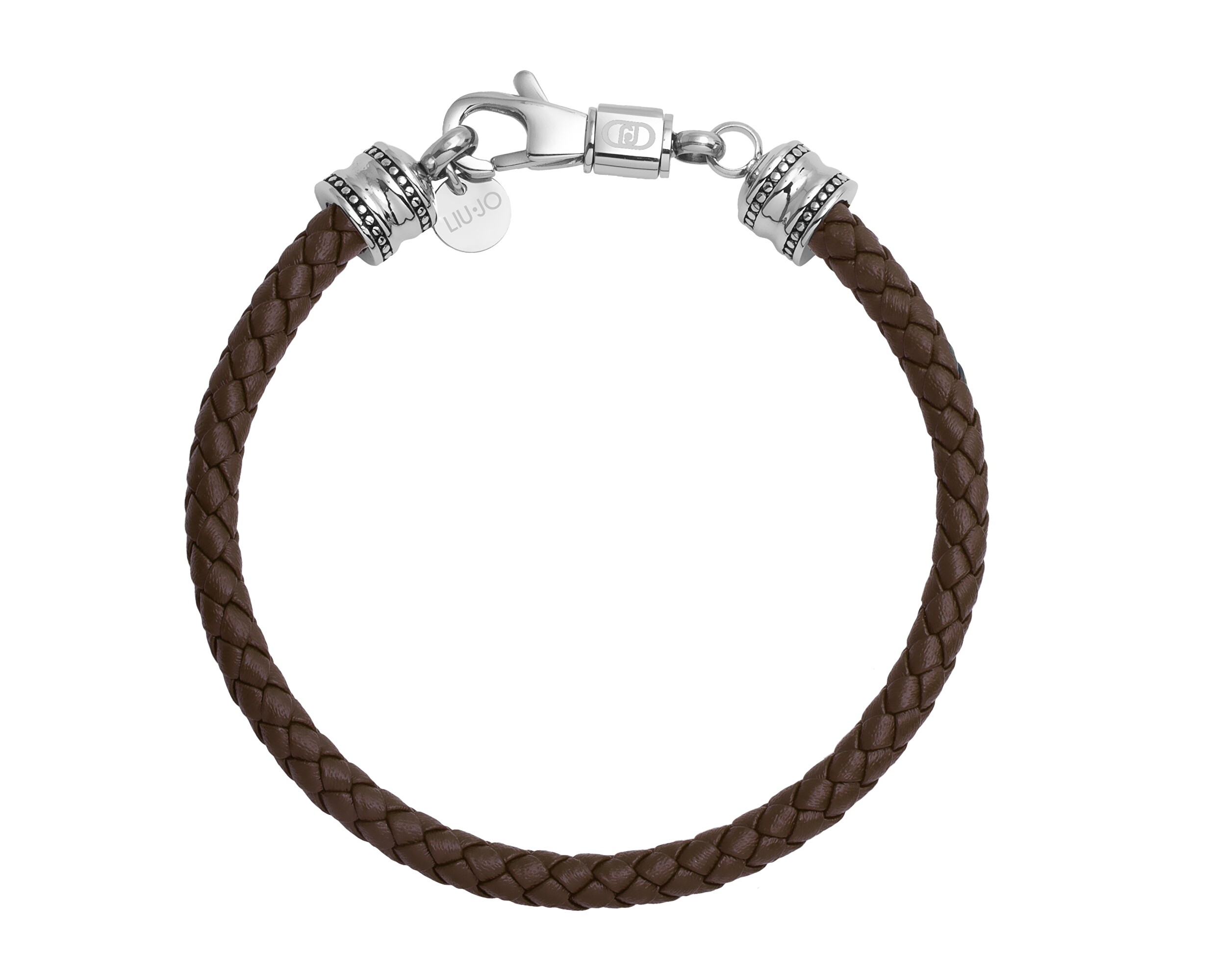 Liu Jo Hnědý kožený náramek pro muže MLJ672