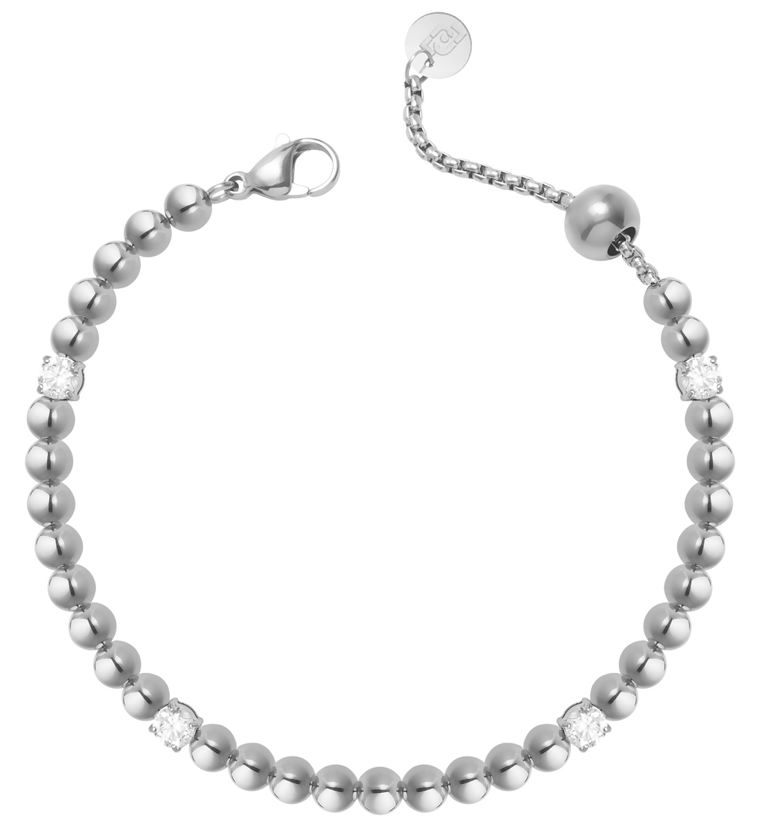 Liu Jo Korálkový ocelový náramek s krystaly LJ2986