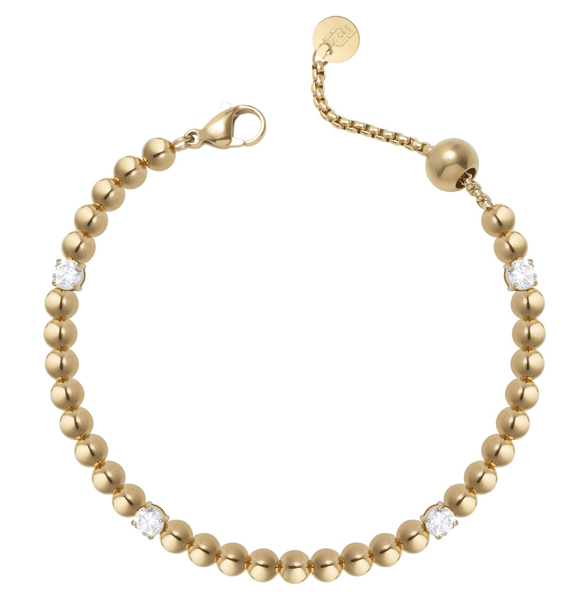 Liu Jo Korálkový pozlacený náramek s krystaly LJ2983