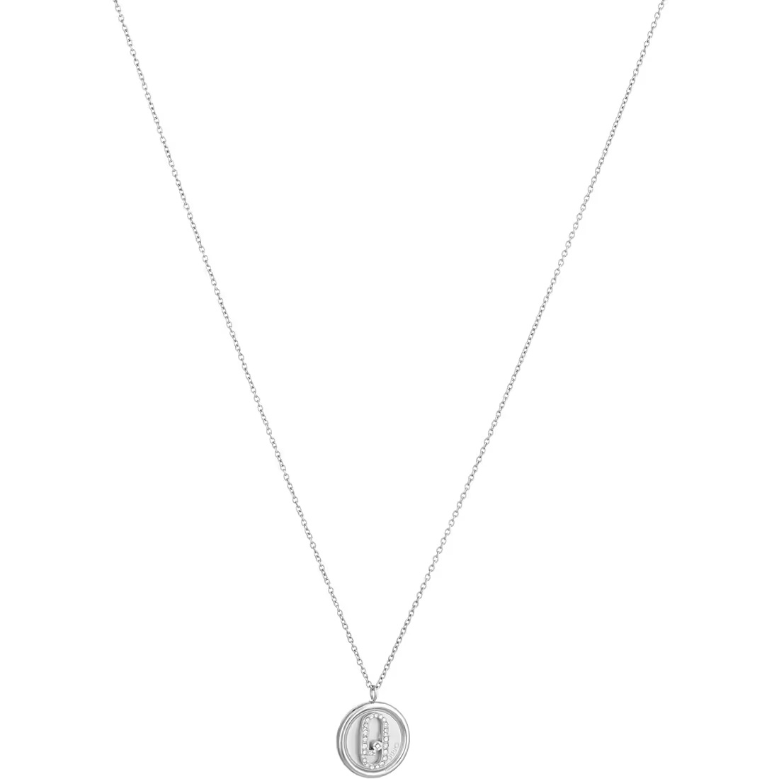Liu Jo Krásny oceľový náhrdelník so zirkónmi Identity LJ1973 (retiazka, prívesok)