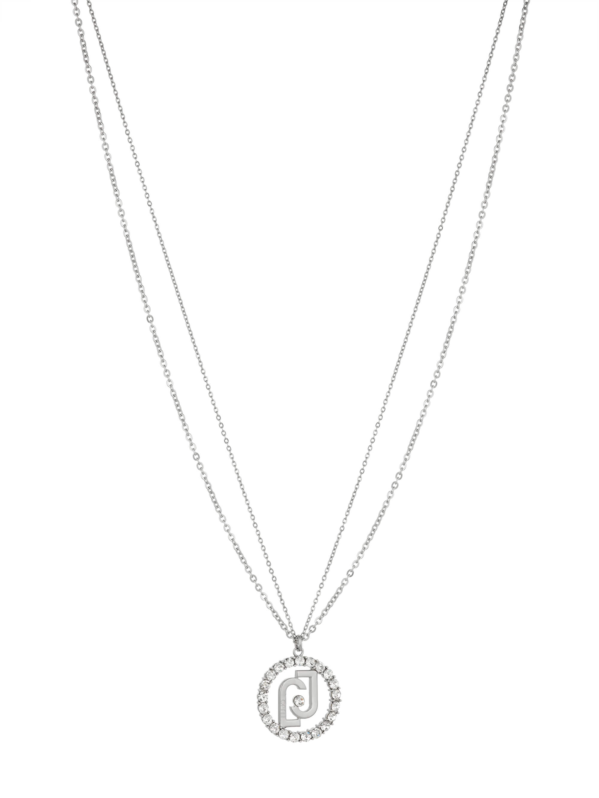 Liu Jo Módne oceľový náhrdelník Linea Logo LJ1575