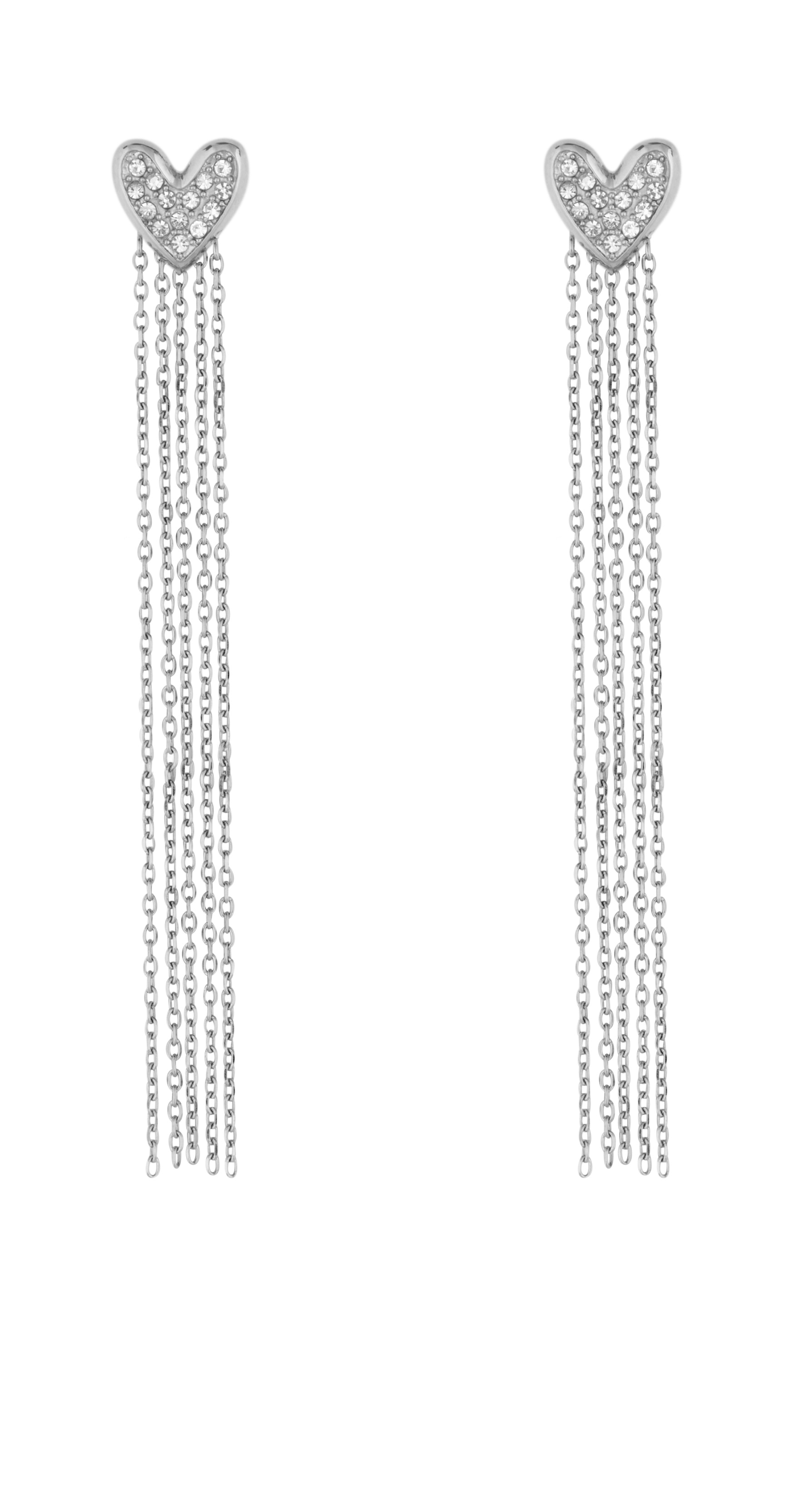 Liu Jo Neprehliadnuteľné retiazkové náušnice so srdiečkami Symbols LJ1842