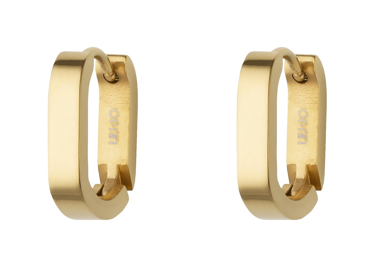 Liu Jo Něžné pozlacené oválné náušnice LJ3006