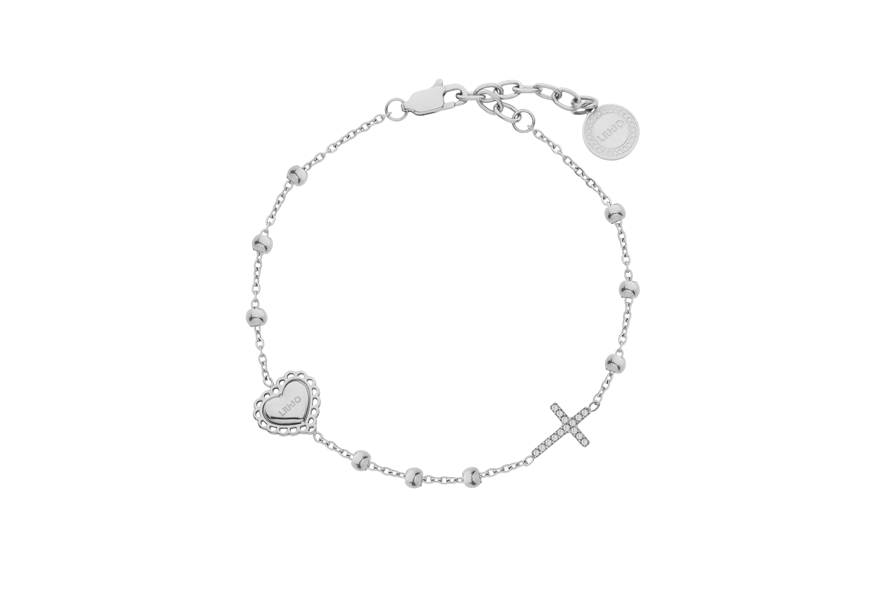 Liu Jo Ocelový náramek s krystaly Icones LJ3207