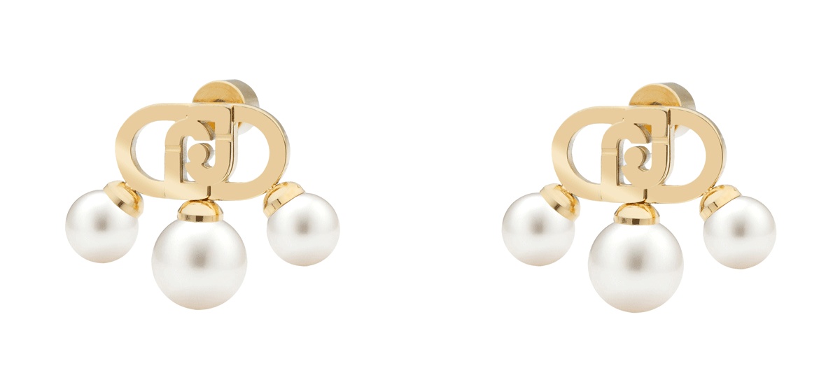 Liu Jo Okouzlující pozlacené náušnice s perlami Stones LJ3173