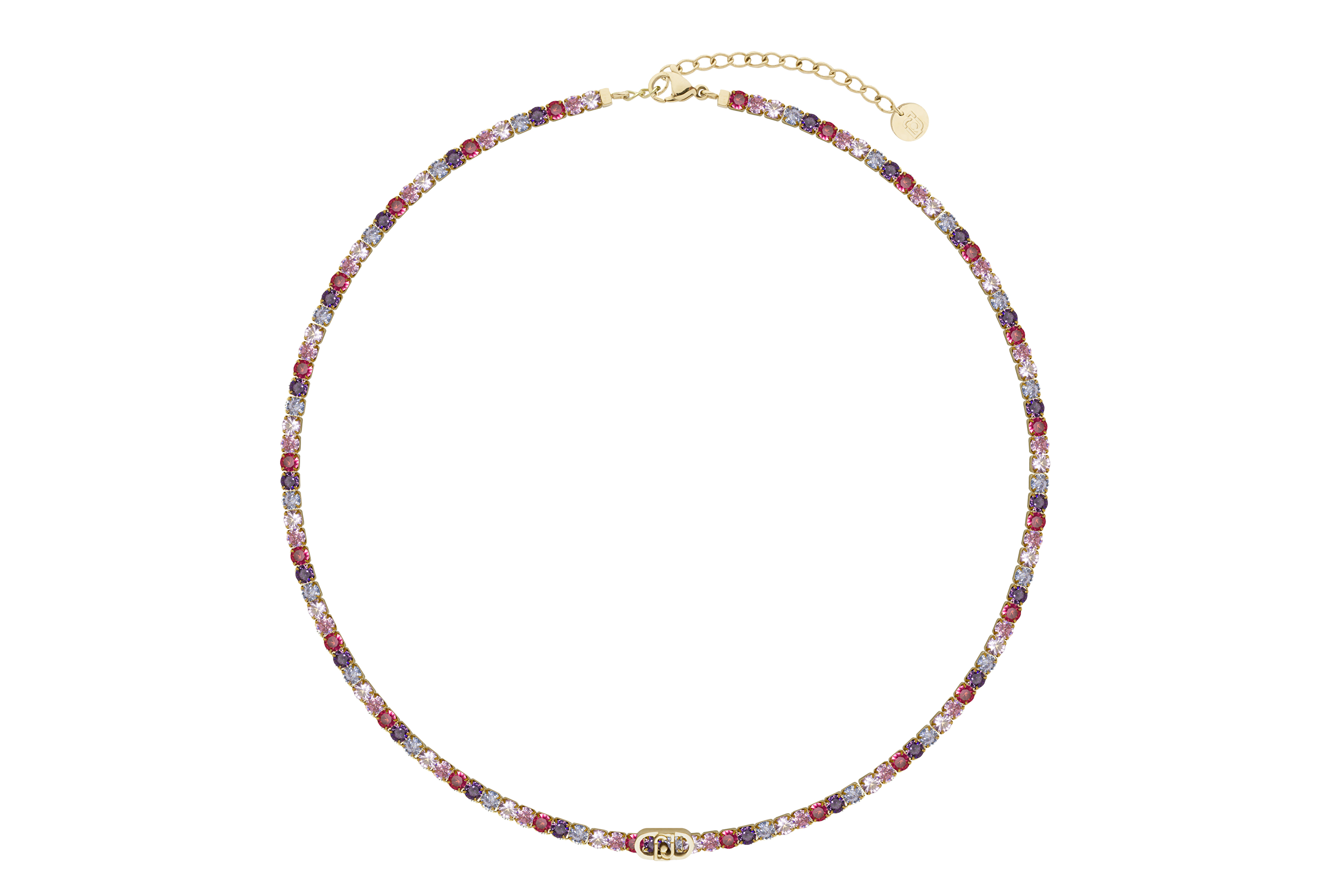 Liu Jo Pozlacený dámský tenisový náhrdelník Stones LJ3213