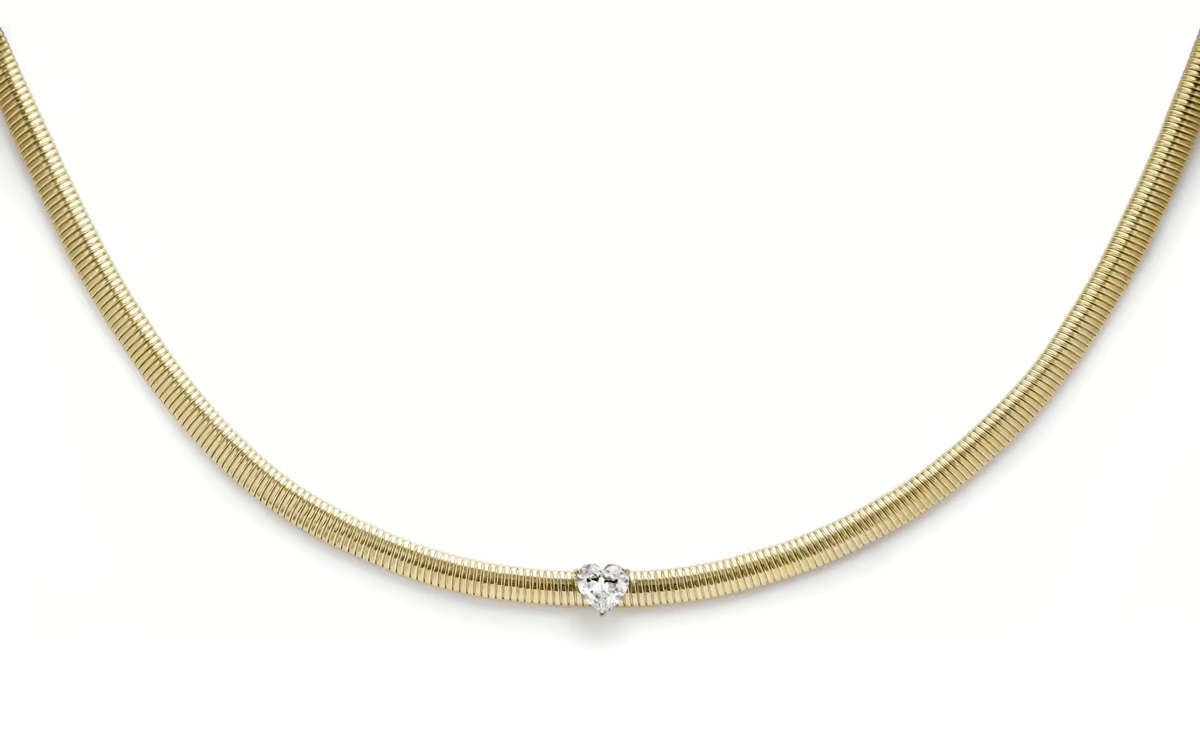 Liu Jo Pôvabný pozlátený náhrdelník so srdiečkom Choker LJ2239