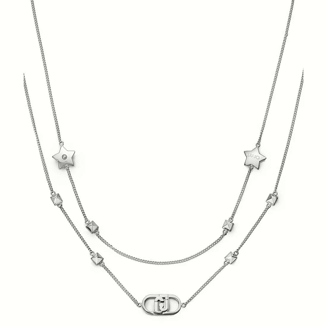 Liu Jo Štýlový dvojitý náhrdelník z ocele Fashion LJ2206