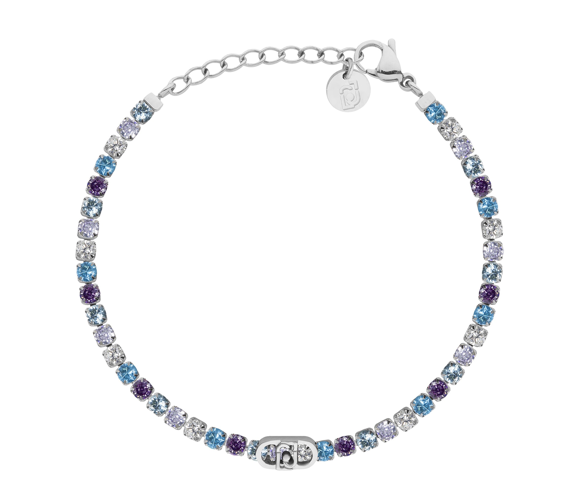 Liu Jo Tenisový ocelový náramek s krystaly Stones LJ3216