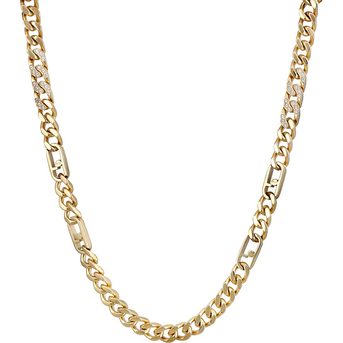 Liu Jo Výrazný pozlacený náhrdelník Chains LJ1937