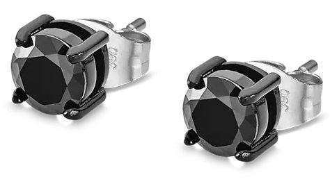 Lotus Style Oceľové náušnice s čiernymi zirkónmi LS2167-4/2