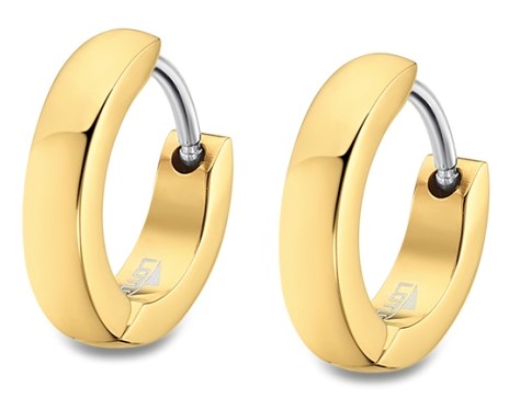 Lotus Style Pozlátené kruhové náušnice z ocele LS2226-4/1