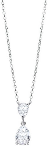 Lotus Silver Luxusní stříbrný náhrdelník s čirými krystaly Swarovski LP2014-1/1