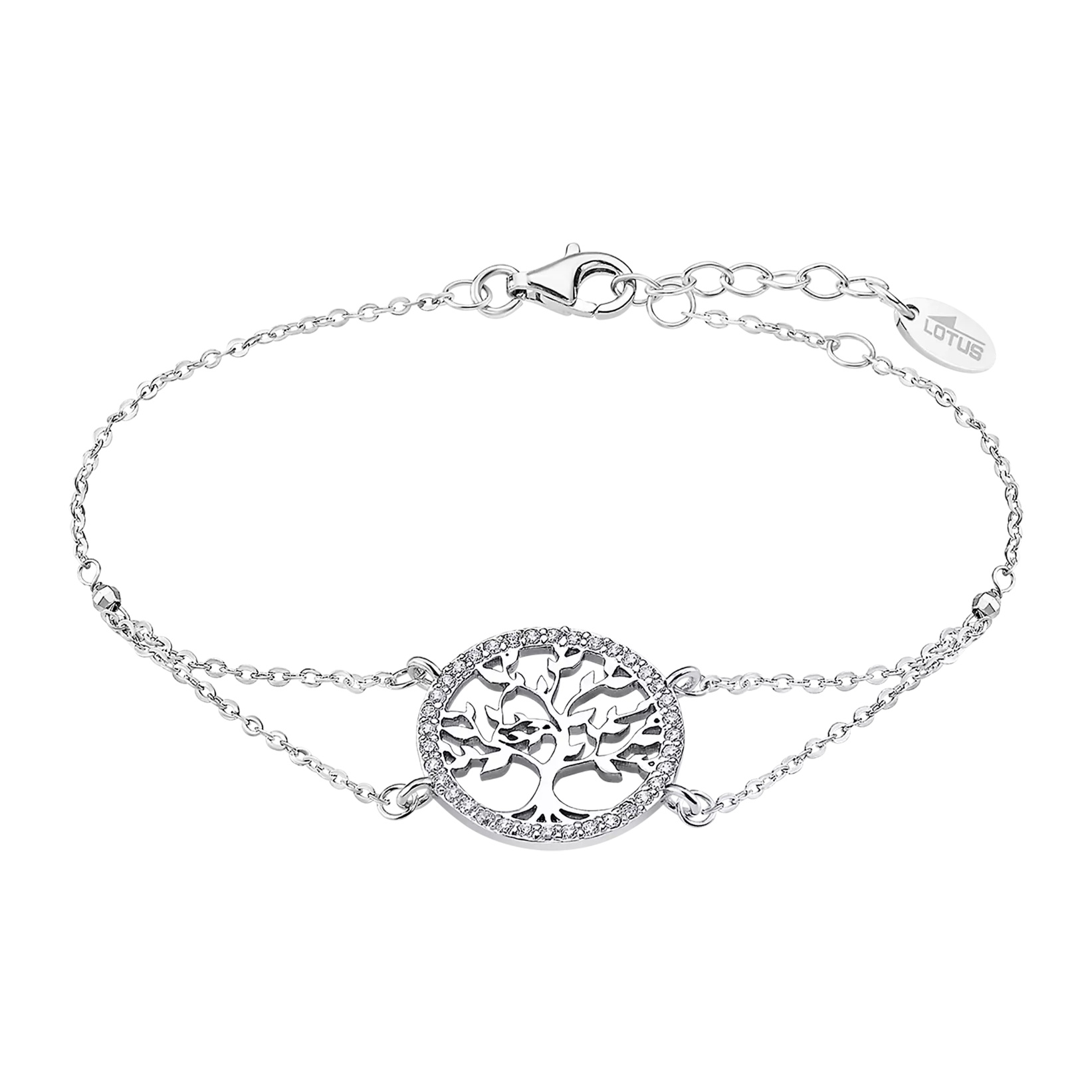 Lotus Silver Něžný stříbrný náramek Strom života s čirými zirkony LP1746-2/1