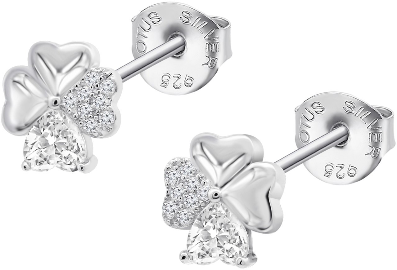 Lotus Silver Strieborné náušnice štvorlístky Mystic LP3851-4/1