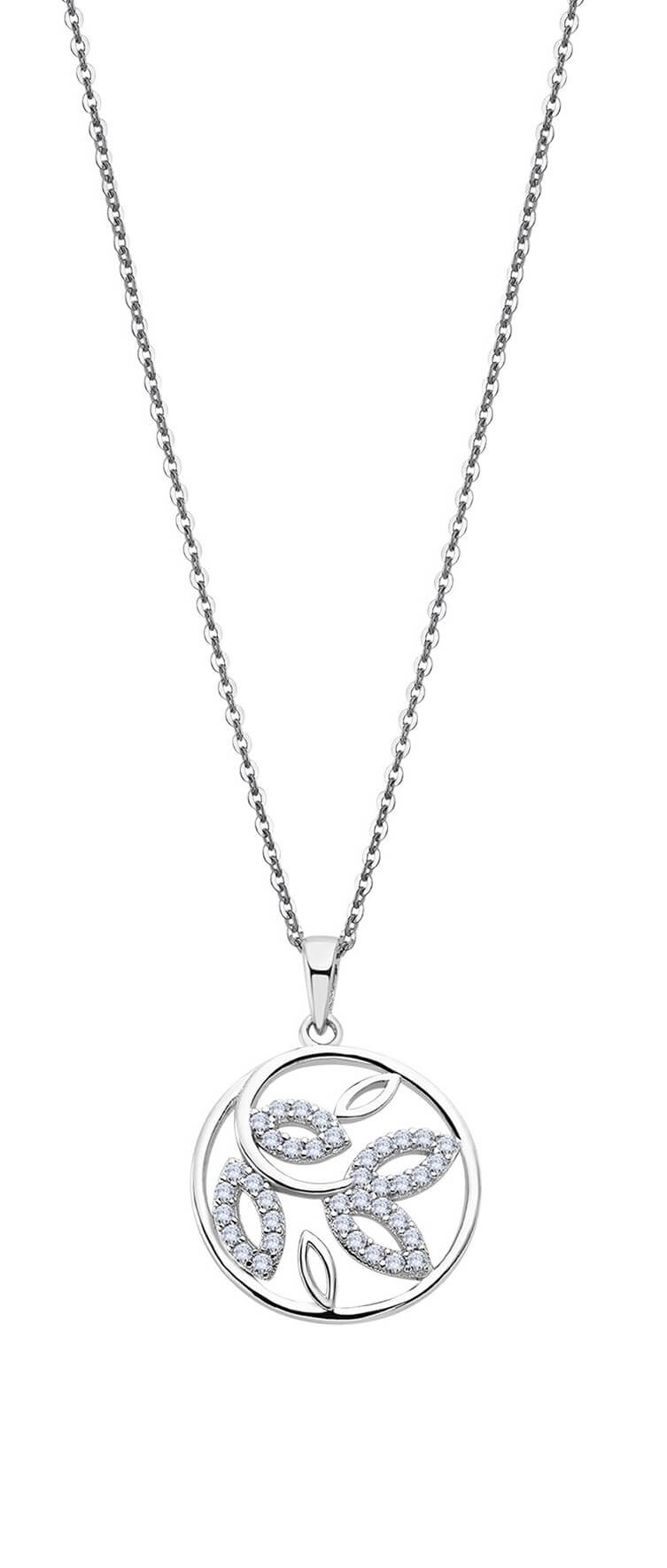 Lotus Silver Csillogó ezüst nyaklánc cirkóniumkövekkel LP3068-1 / 1 (lánc, medál)