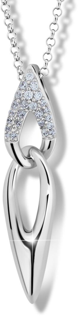 Levně Modesi Elegantní náhrdelník ze stříbra M41086 (řetízek, přívěsek)
