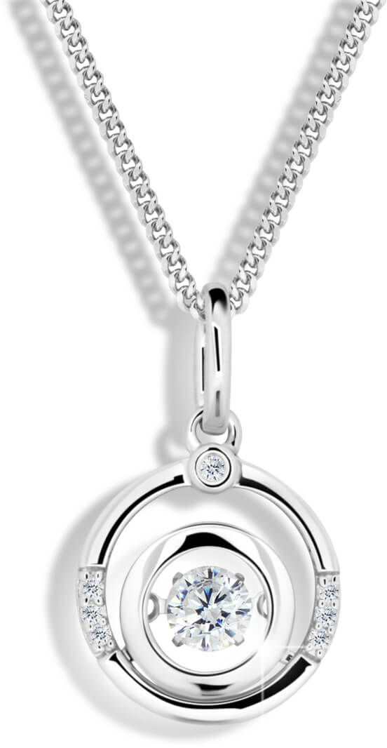 Modesi Stříbrný náhrdelník M41093 (řetízek, přívěsek)