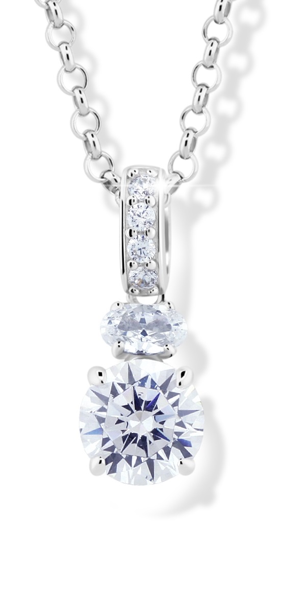 Levně Modesi Něžný stříbrný náhrdelník JA33920CZ (řetízek, přívěsek)
