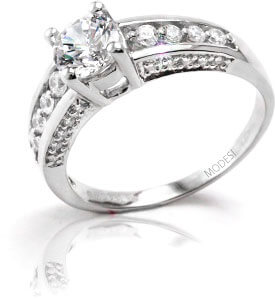 Modesi Luxusní stříbrný prsten Q16851-1L 60 mm
