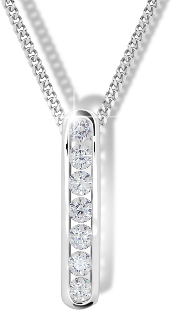 Levně Modesi Něžný náhrdelník pro ženy M41100 (řetízek, přívěsek)