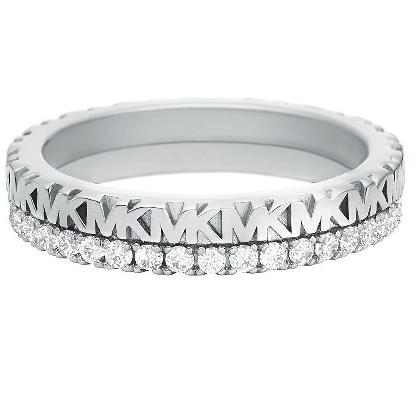 Levně Michael Kors Elegantní stříbrný prsten se zirkony MKC1581AN040 52 mm