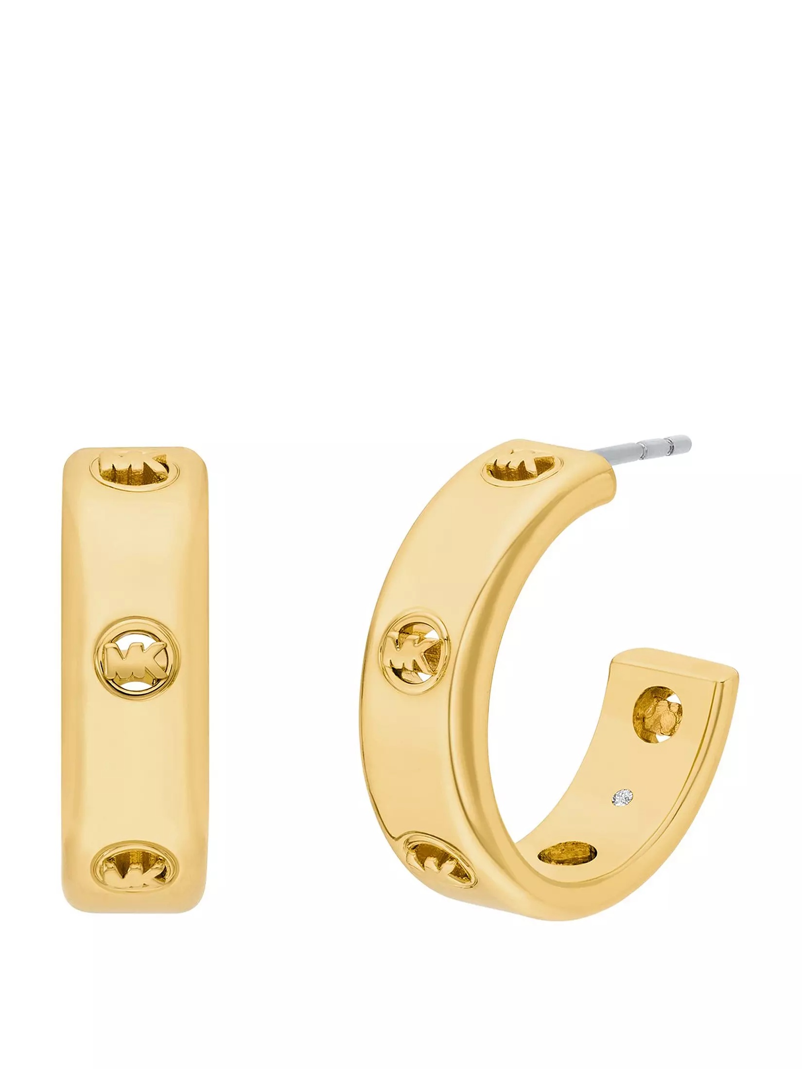 Michael Kors Pozlacené kruhové náušnice Premium MKJ8617710