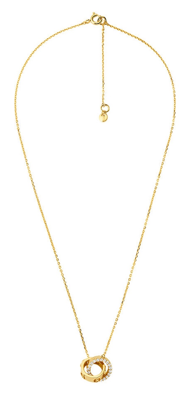 Michael Kors Nadčasový pozlátený náhrdelník Premium MKC1554AN710