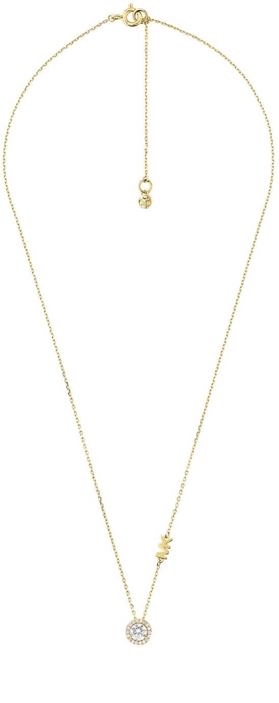 Levně Michael Kors Něžný pozlacený náhrdelník se zirkony MKC1208AN710