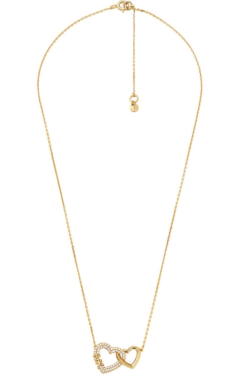 Levně Michael Kors Něžný pozlacený náhrdelník se zirkony MKC1641AN710