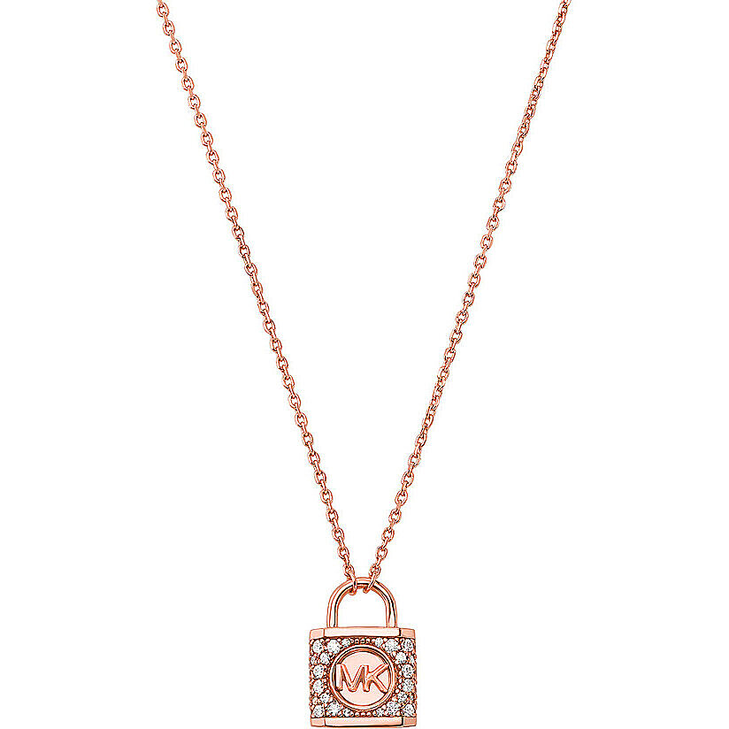 Levně Michael Kors Originální bronzový náhrdelník se zirkony Kors MK MKC1629AN791 (řetízek, přívěsek)