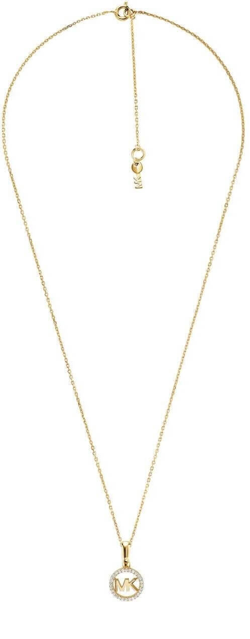 Michael Kors Pozlátený náhrdelník s trblietavým príveskom MKC1108AN710 (retiazka, prívesok)
