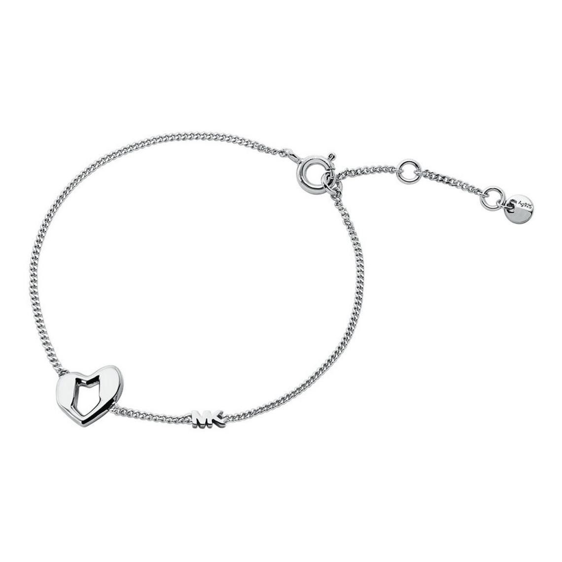 Michael Kors Romantický stříbrný náramek se srdíčkem Love Kors MKC1778040